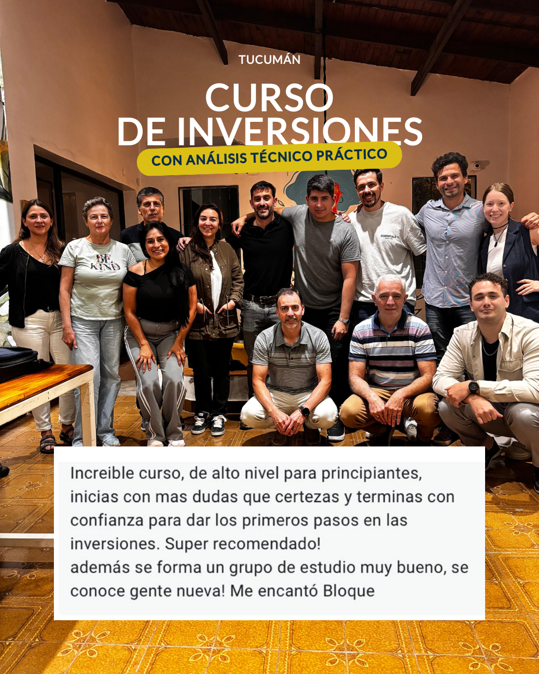 Clase presencial Curso de Inversiones ATP - Academia Bloque Tucumán
